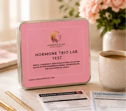 Hormone Bliss Hormone Trio Lab Test at-home saliva hormone test kit.