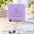 Hormone Bliss comprehensive at-home hormone lab test with one saliva tube and blood spot collection supplies