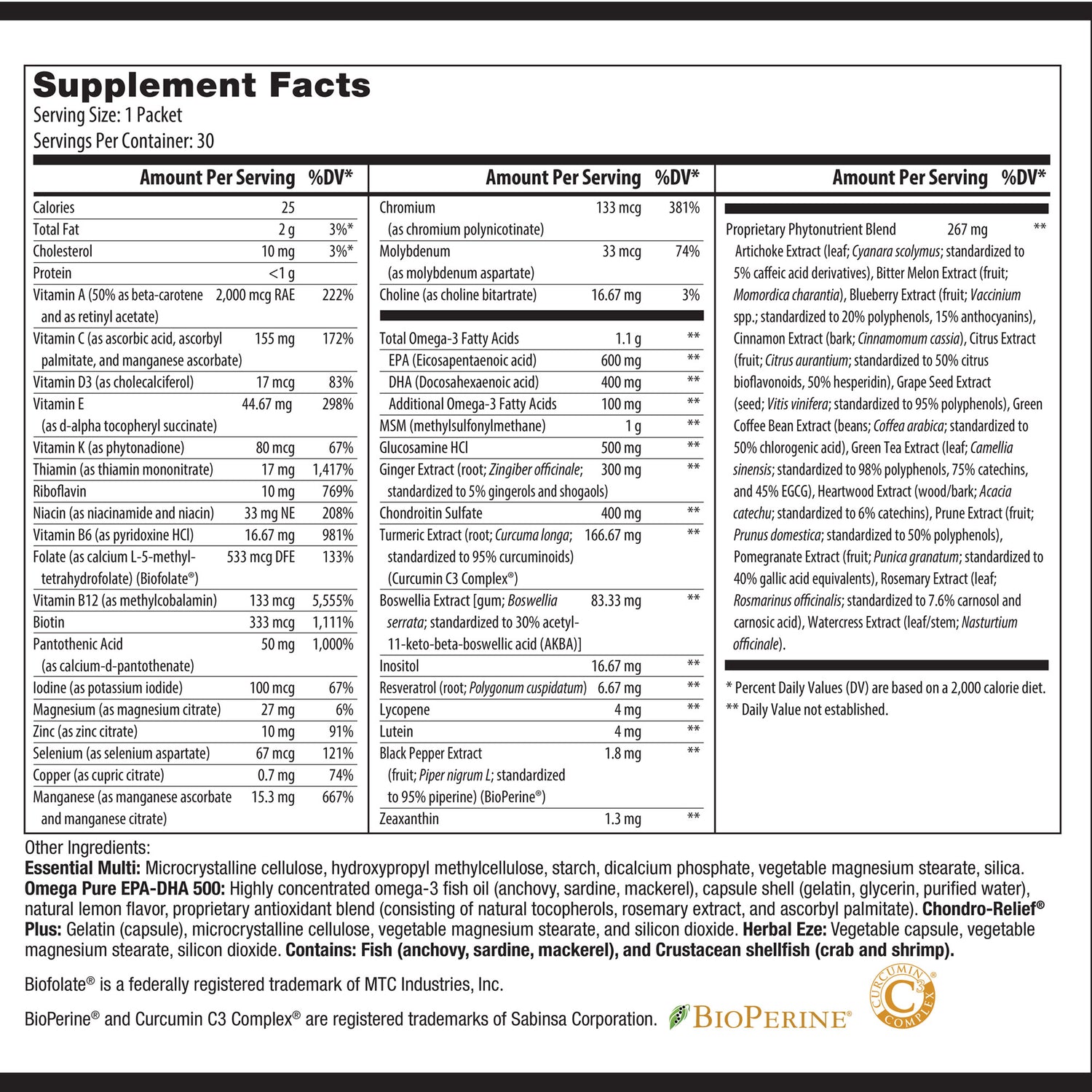 Multi-Metabolic Pack